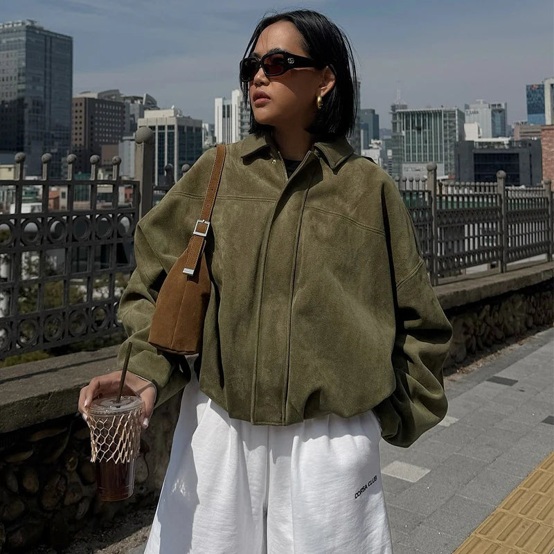 The Windsor Suede-Touch Bomber Jacket