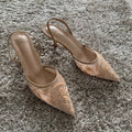 The "Genevieve" Floral Lace Slingback