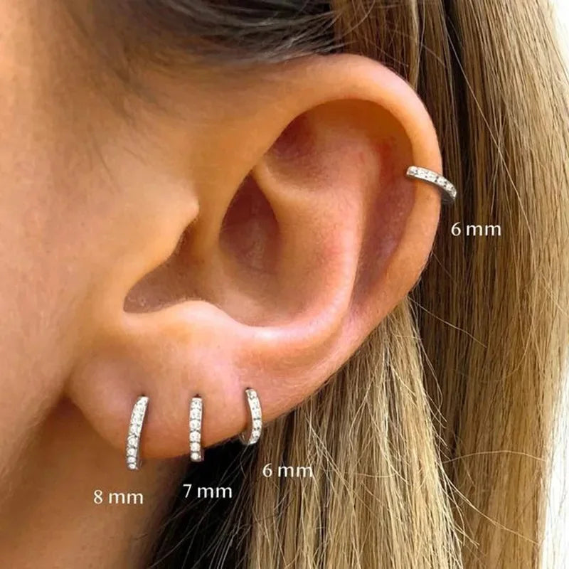 Celeste Spark Huggie Hoops