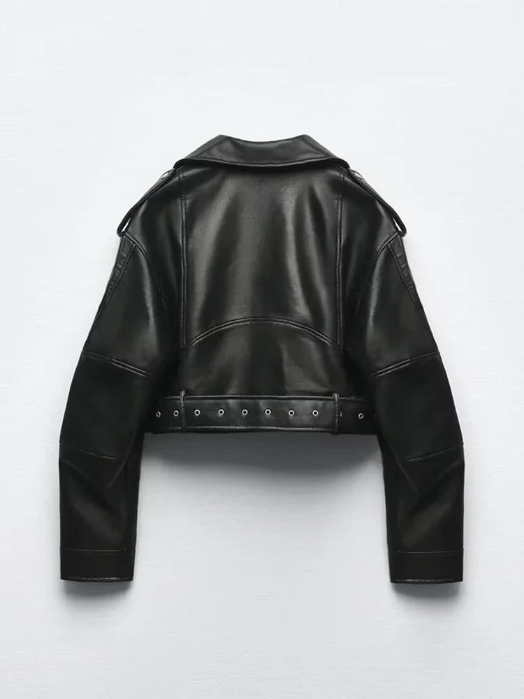Cropped Biker Jacket