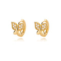 Aurora Butterfly Crystal Hoops