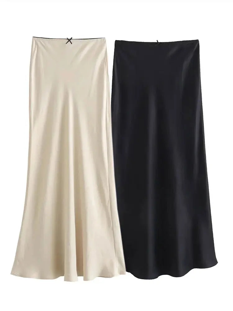 The Seraphina Silk-Satin Maxi Skirt
