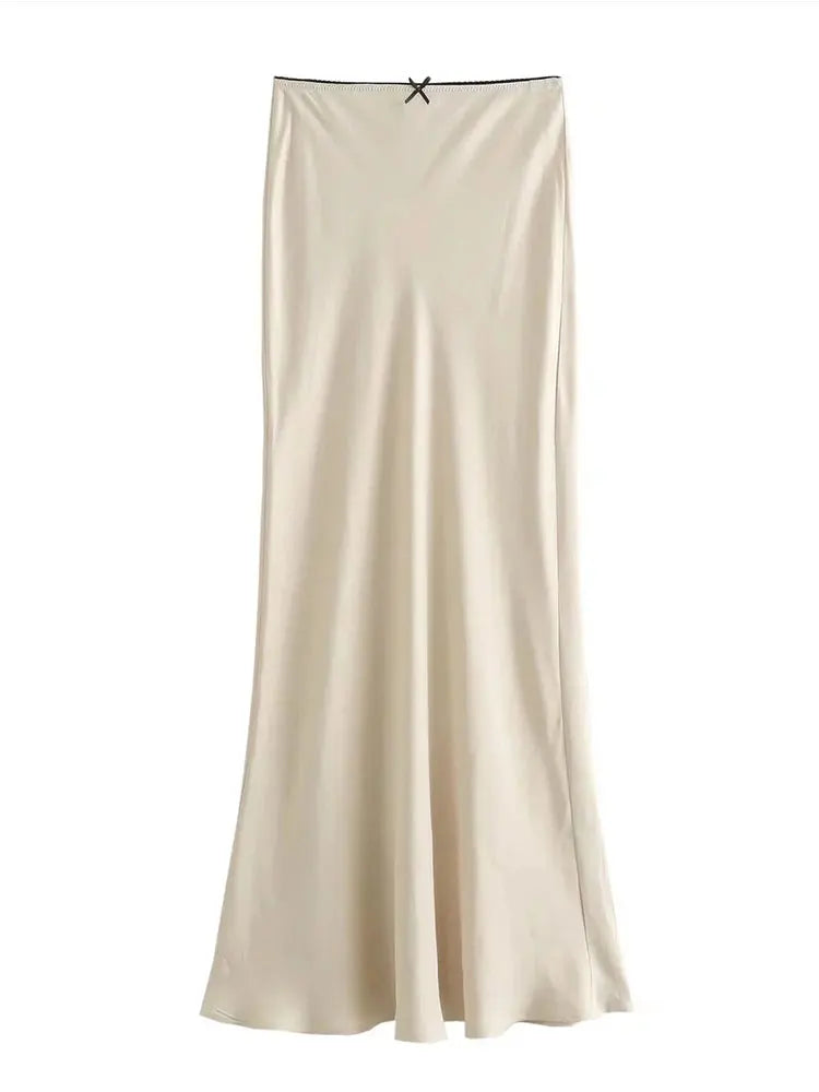 The Seraphina Silk-Satin Maxi Skirt