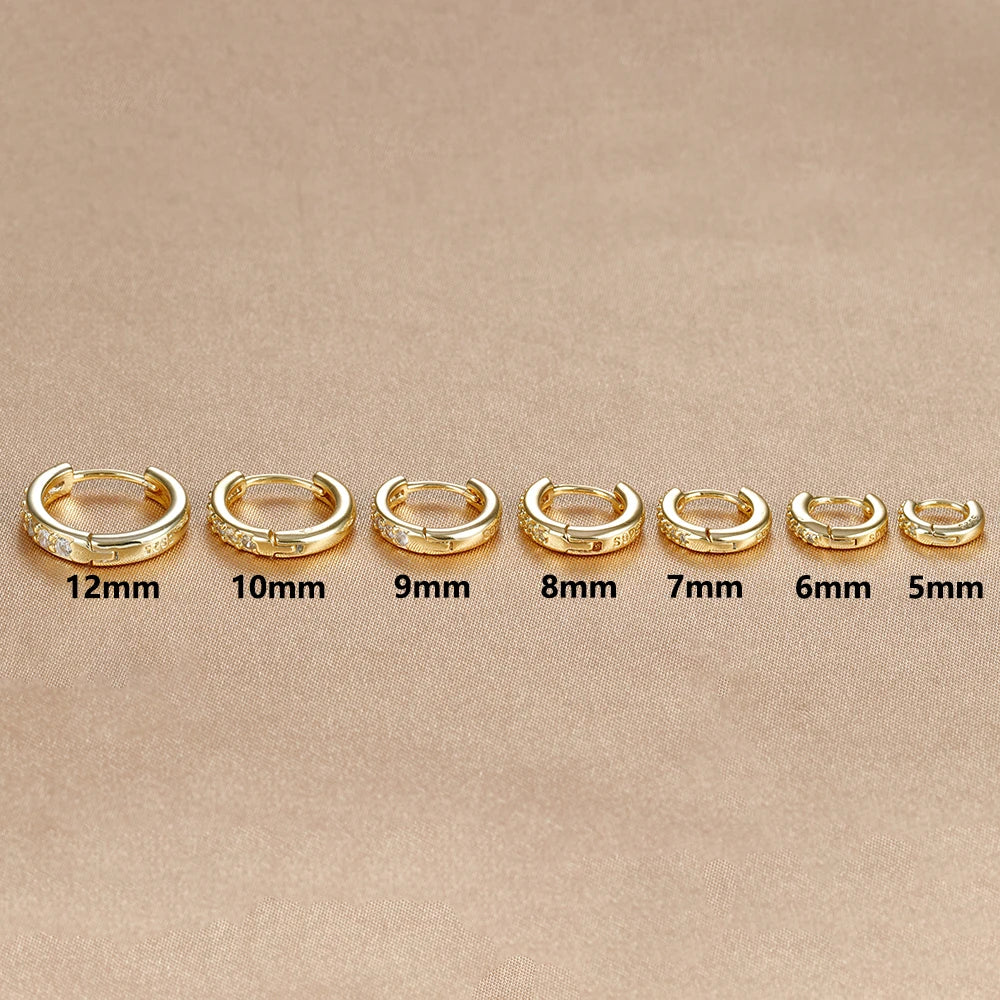 Celeste Spark Huggie Hoops