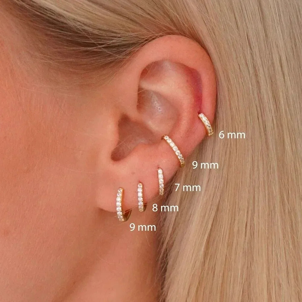 Celeste Spark Huggie Hoops