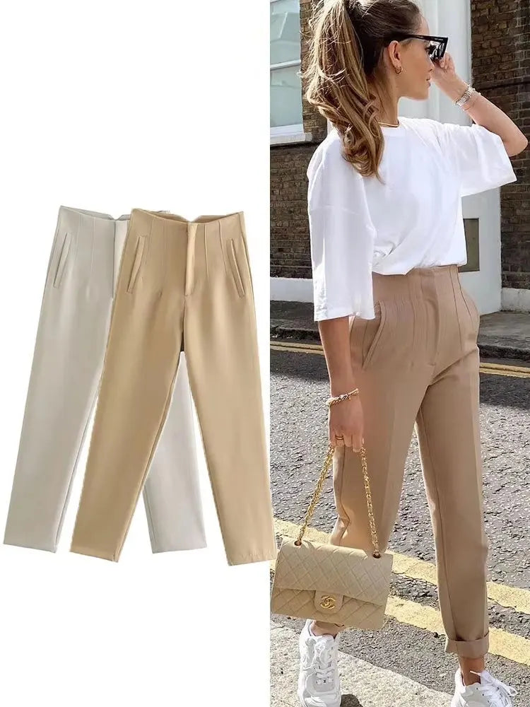 The "Soho" Tailored High-Waist Trousers