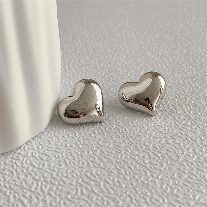 Valentina Gold Heart Stud Earrings