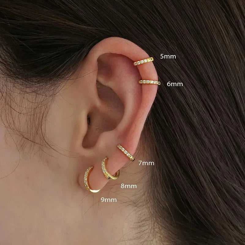 Celeste Spark Huggie Hoops