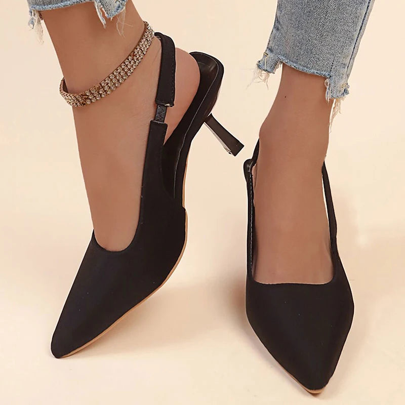 The "Lyra" Crystal-Strap Slingback