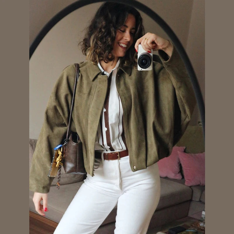 The Windsor Suede-Touch Bomber Jacket