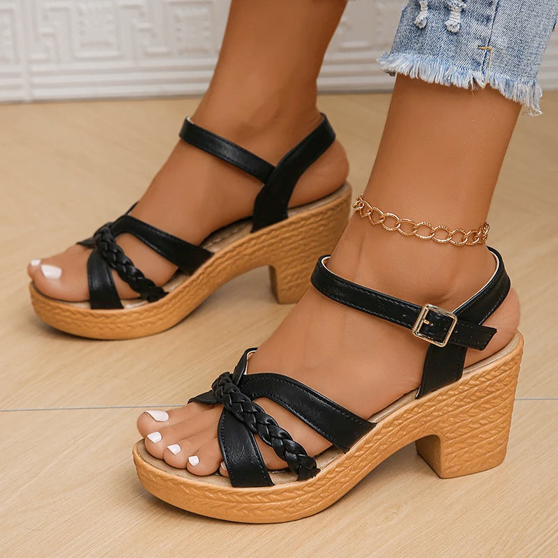 The "Maya" Braided Platform Sandal