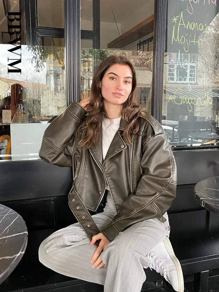 Cropped Biker Jacket