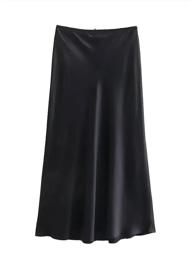 The Seraphina Silk-Satin Maxi Skirt