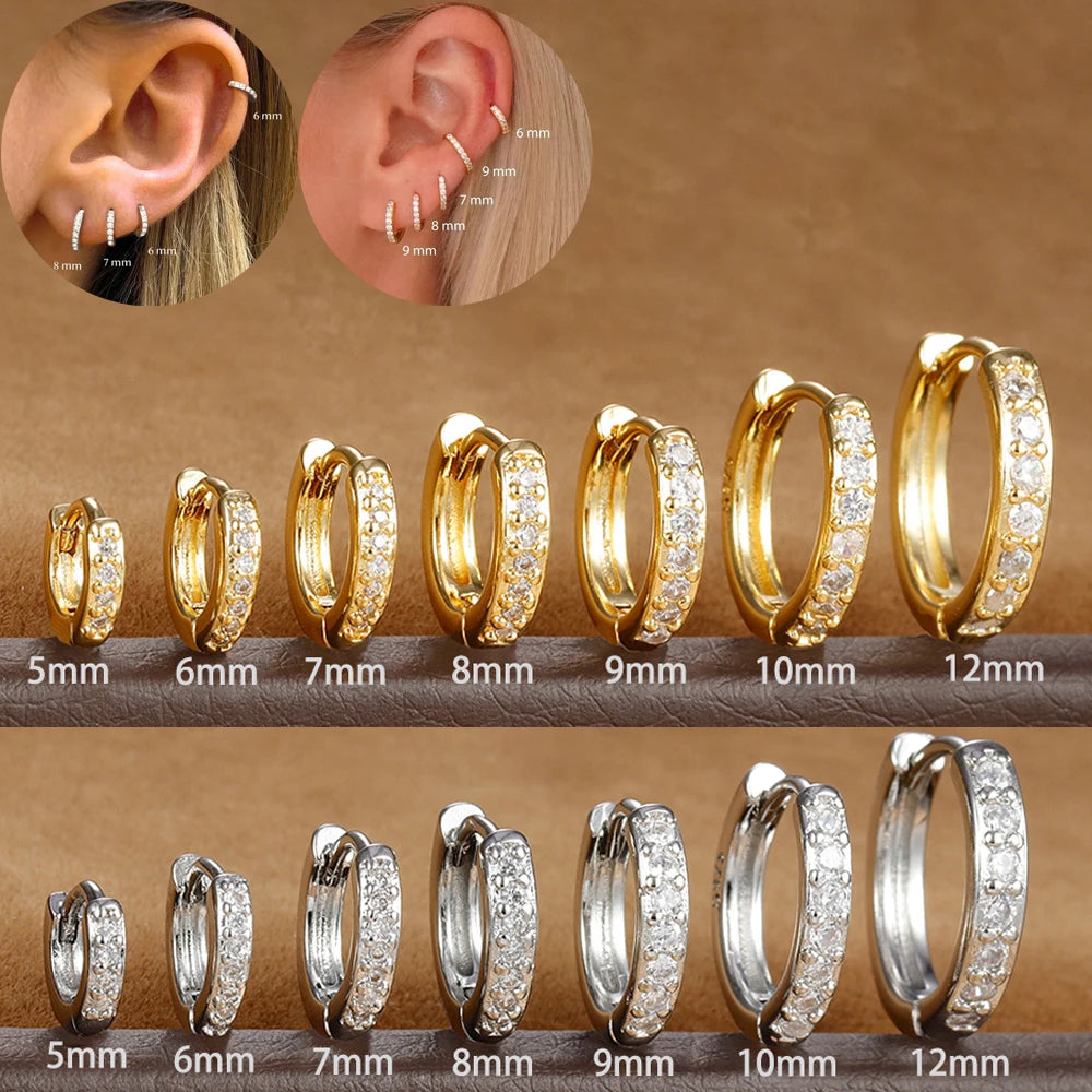 Celeste Spark Huggie Hoops
