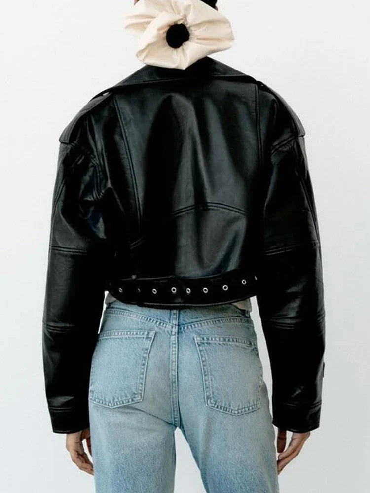 Cropped Biker Jacket