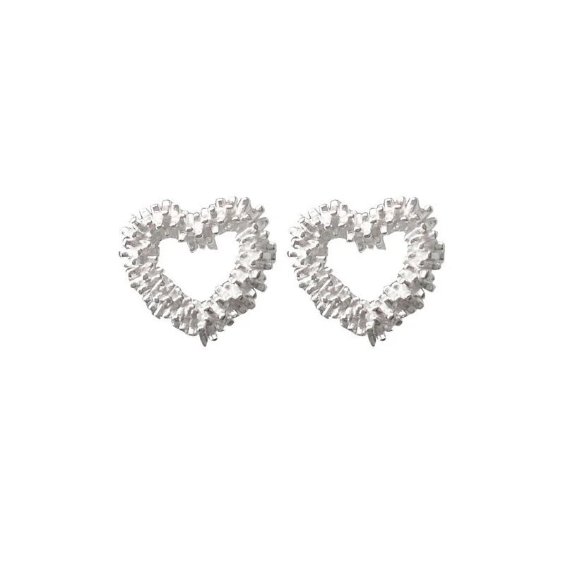 Amora Crystal Heart Stud Earrings