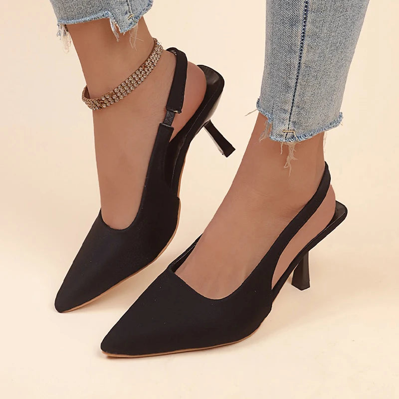The "Lyra" Crystal-Strap Slingback